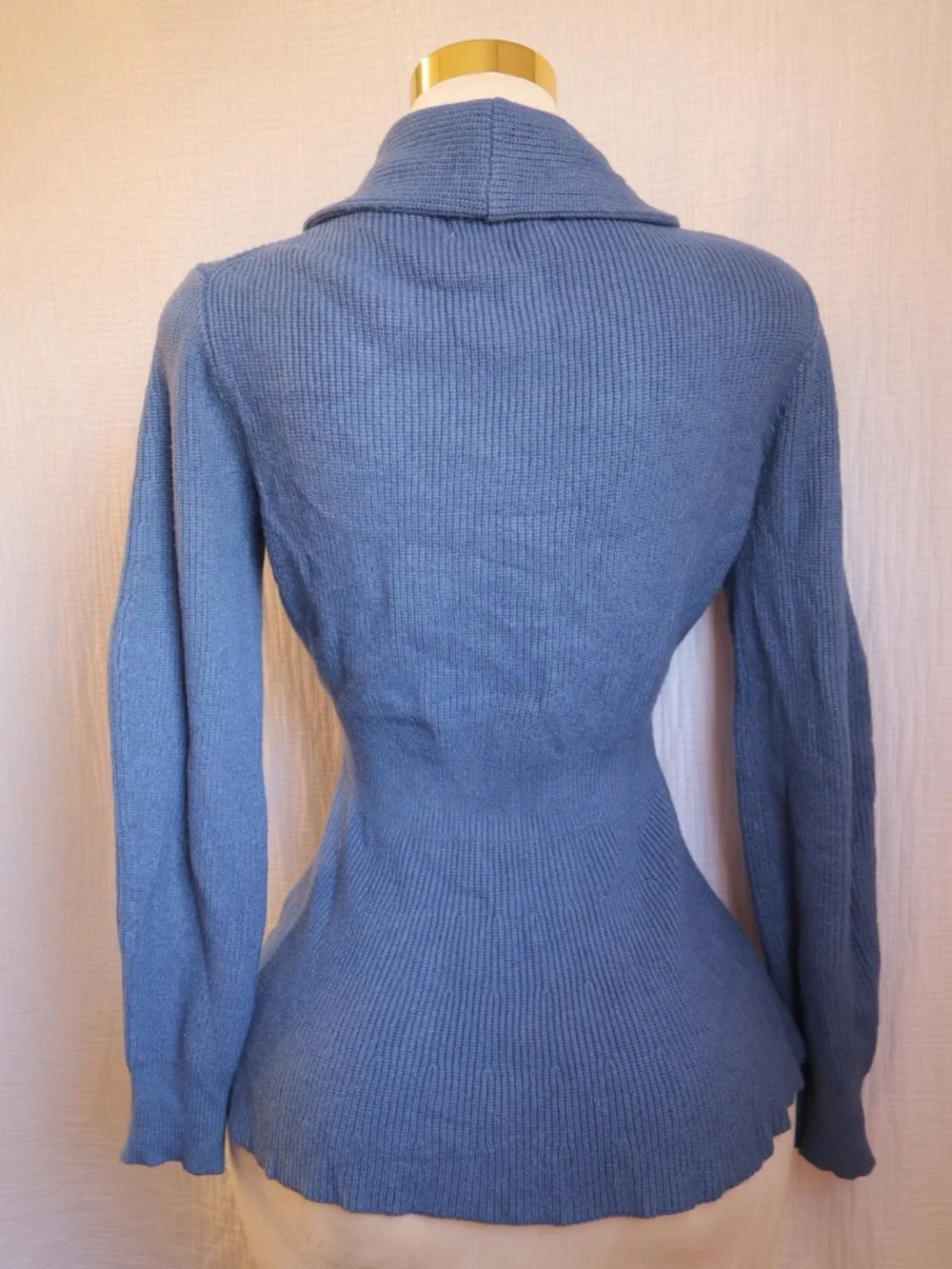 Vintage Cardigan Sweater Shawl Lapel Button Down Sweater Outwear Coat - Picture 4 of 5